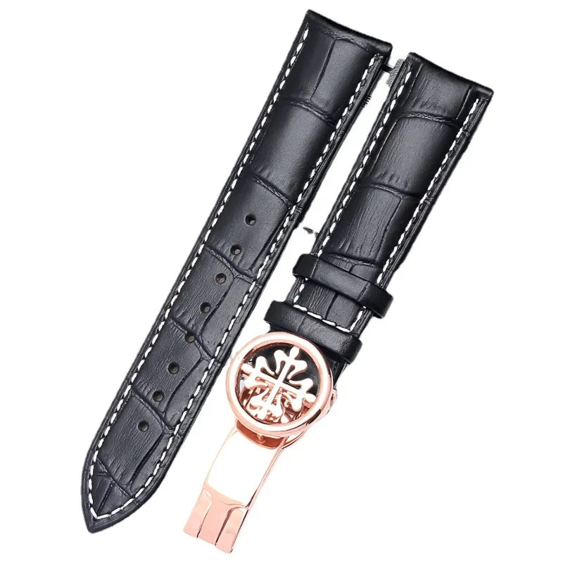 Crocodile Pattern Watchband for Patek Grenade 5167Ax Butterfly Buckle Men and Women 19/20mm 22mm 24mm leather strap