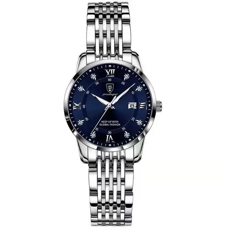 POEDAGAR Casual Wrist Watch For Women Luxury Waterproof Luminous Date Ladies Watch Stainless Steel Quartz Women Watch Gold reloj