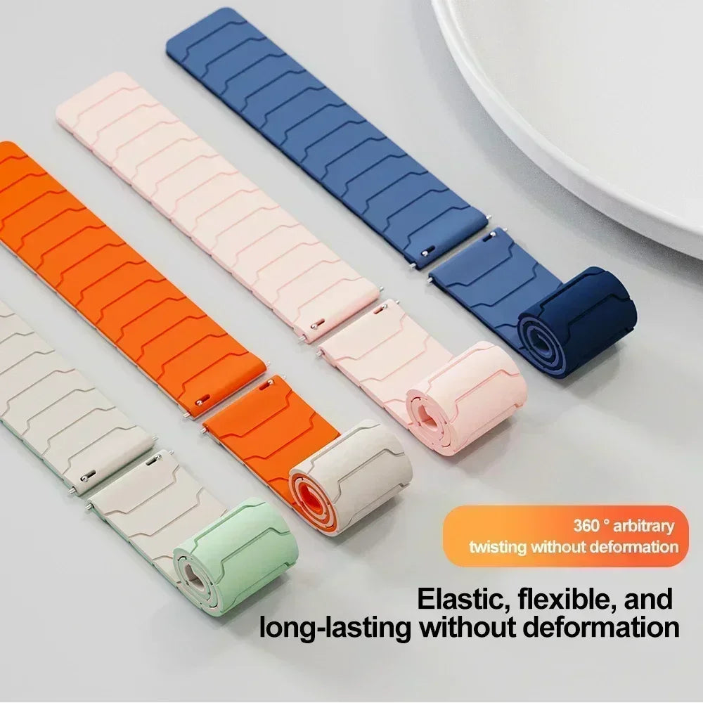 22mm 20mm Magnetic Silicone Strap For COLMI i28 Ultra Smartwatch Sport Band For COLMI C8 Max/P76/P28 Plus/P73/P8 P9 P10/ V31 V23
