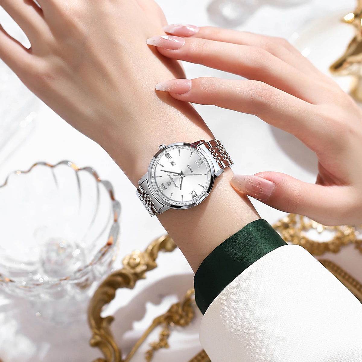 POEDAGAR Original Fashion Watch For Woman Waterproof Luminous Date Ladies Watch Stainless Steel Quartz Business Women's Watches