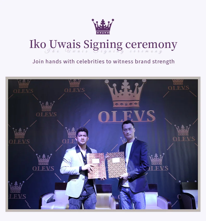 OLEVS 9945 Women's Watches Elegant Purple Full Diamond Dial Solid Stainless Steel Auto Date Waterproof Quartz Watch for Women