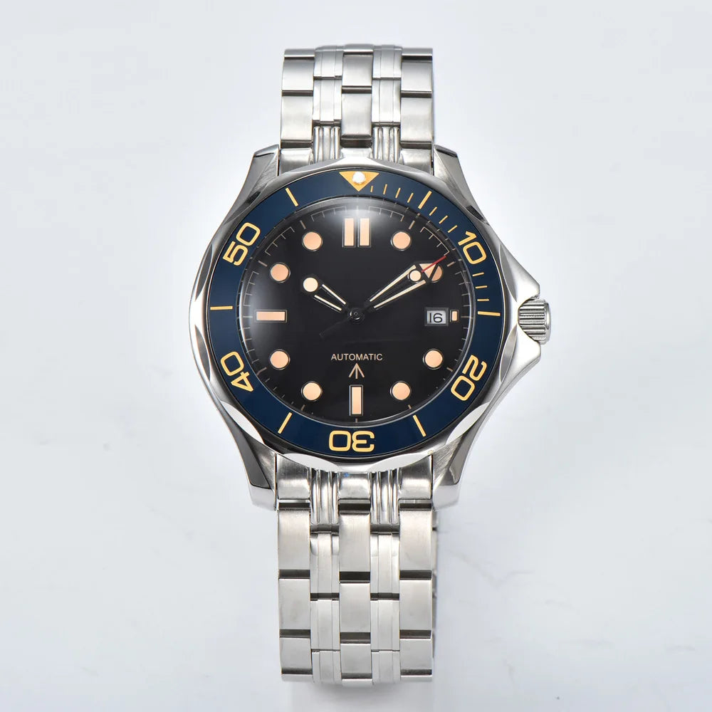Parnsrpe 2026 New Miyota 8215 Automatic Dive Watch for Men Luxury Sport Green Dial Luminous Hardlex Date Waterproof Bus