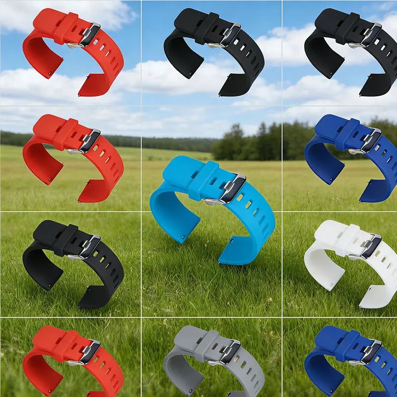 Premium Silicone Watch Band Quick Release Rubber Watch Strap 18mm 20mm 22mm Watch Strap  Replacement Watchband