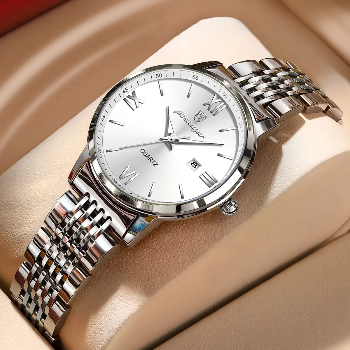 POEDAGAR Original Fashion Watch For Woman Waterproof Luminous Date Ladies Watch Stainless Steel Quartz Business Women's Watches