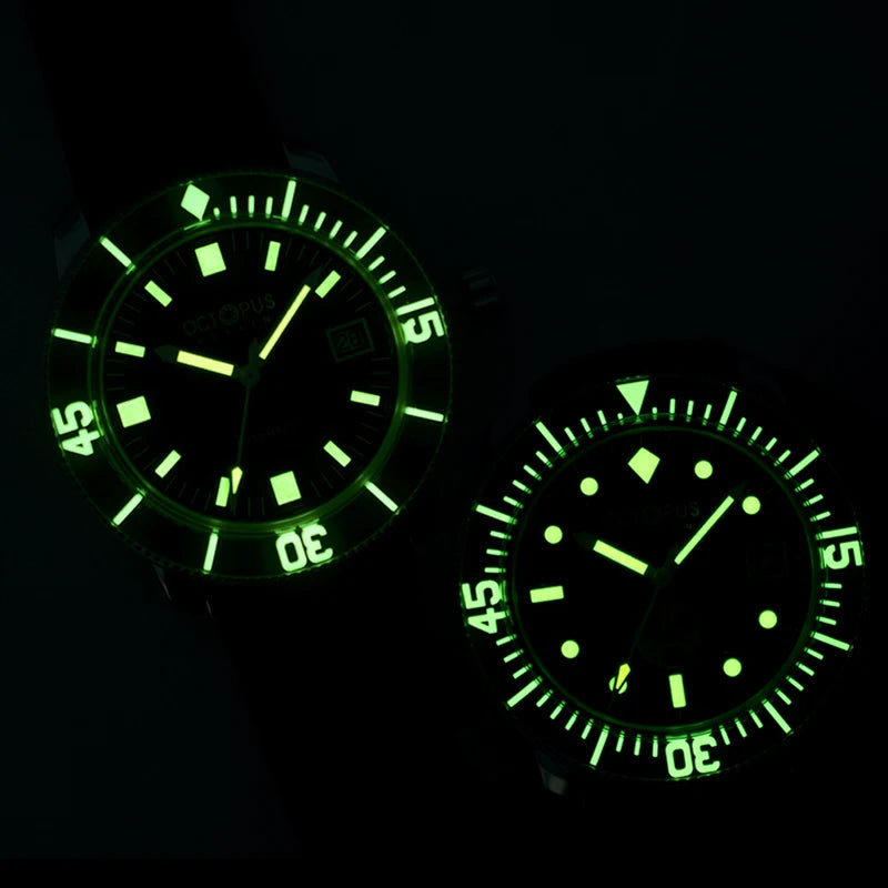 Octopus Kraken 40mm Men's Retro Automatic Watch 30Bar Diver with Mechanical Movement Swiss Super Luminous Sapphire Crystal