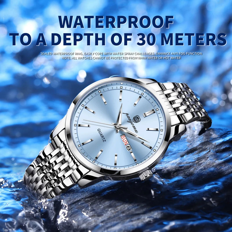 2026 New Top Brand Luxury Man Wristwatch Waterproof Luminous Date Men Watches Stainless Steel Quartz 43mm Men's Watch Male Reloj