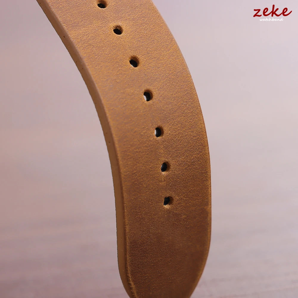 Vintage Brown Leather Watch Band Stitching Cowhide Strap for Huawei Watch Gt3/Gt4 18/20/21/22/24mm Men Wrist Bracelet for Seiko