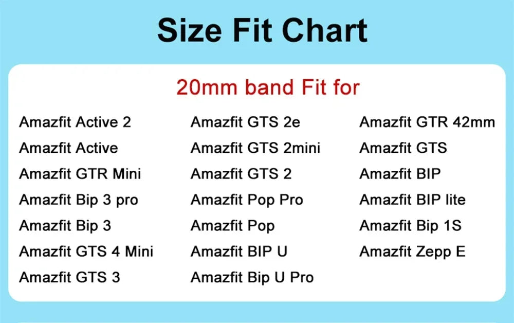 20mm Silicone Strap for Amazfit Active/GTS 4 Mini/GTS3 2e/Bip 3/Pop/Pro Replaceable Bracelet Wristband for Amazfit Active 2 Band