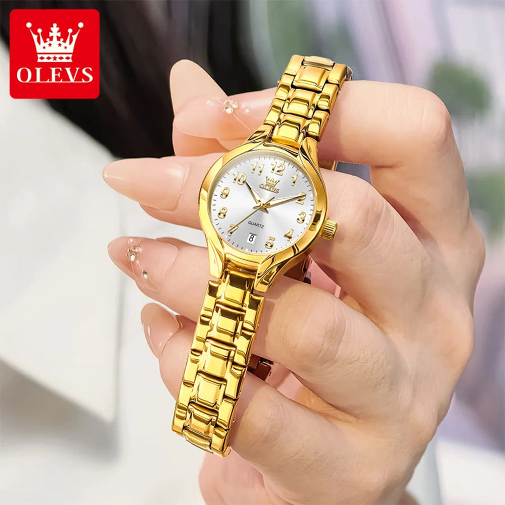 OLEVS 3650 Elegant Casual Women Quartz Watch Luxury Waterproof Luminous Watch Dress Bracelet Valentine Anniversary Watch Set