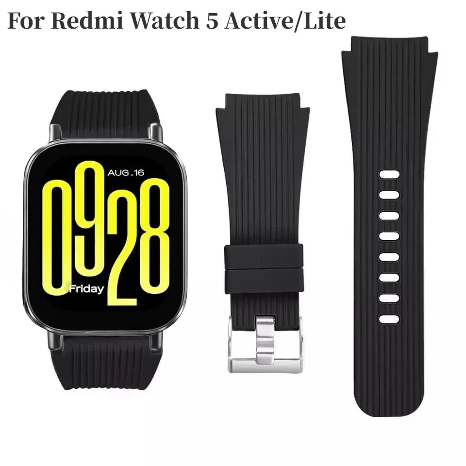 Sports Silicone Strap For Redmi Watch 5 Active Soft Breathable Bracelet Wristband Belt For Redmi Watch 5 Lite Correa Replacement