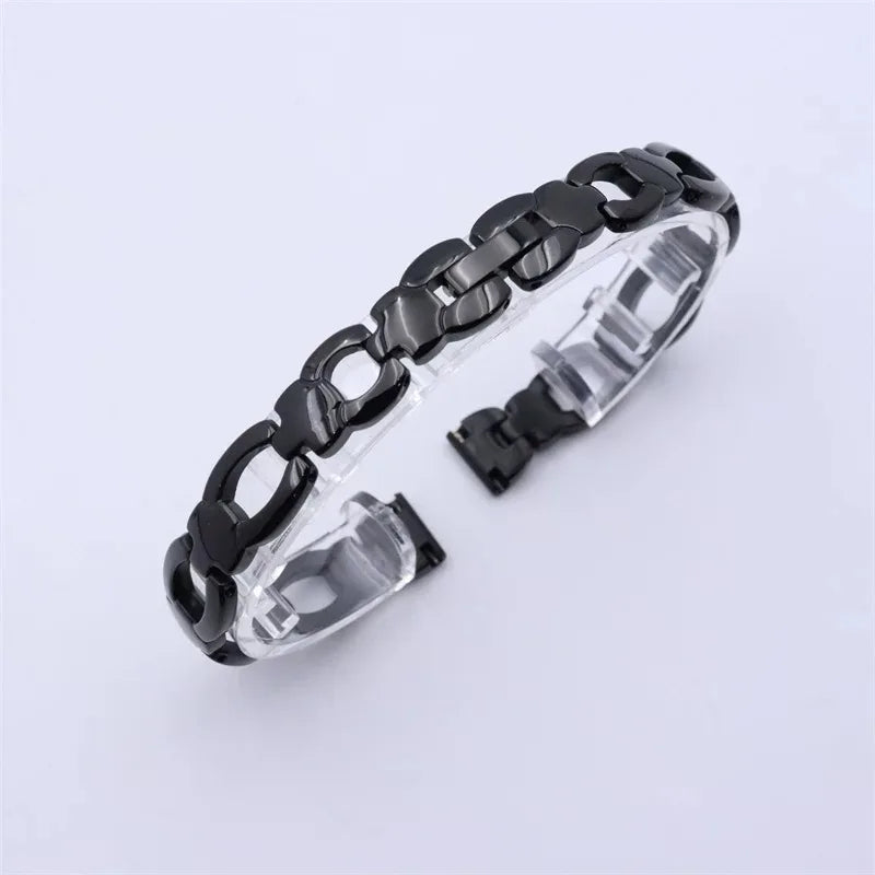 10mm 12mm 14mm For Any Brand Women Watch Band Strap Ceramic Watchband Silver Black Gold Rose Gold Mesh Belt Bracelet