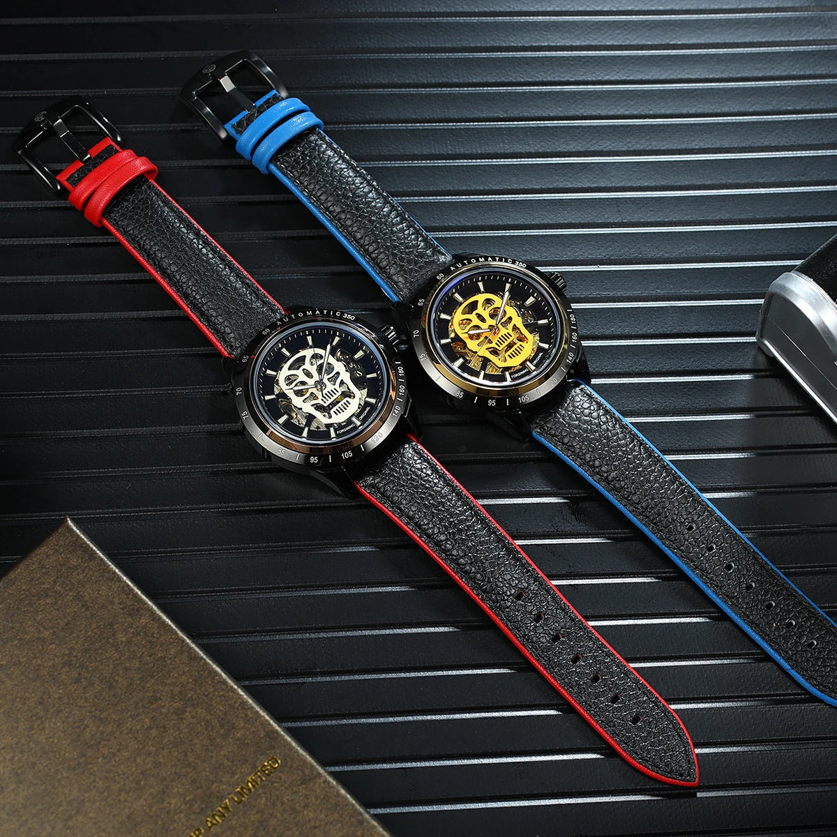 FORSINING Fashion 2026 Skull Skeleton Cool Man Watch Mechanical Automatic Movement Clock Sport Leather Luxury Brand Male Watches
