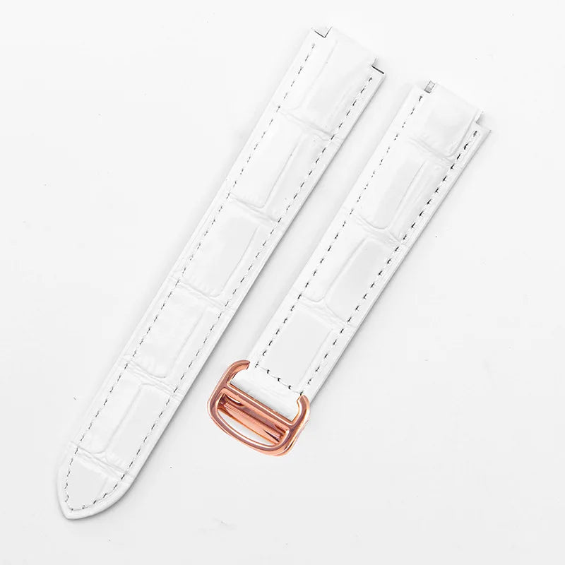 Applicable Cartier Blue Balloon Watch Strap Genuine Leather Unisex Original Folding Buckle Tail Bulge Cowhide Accessories14mm16m