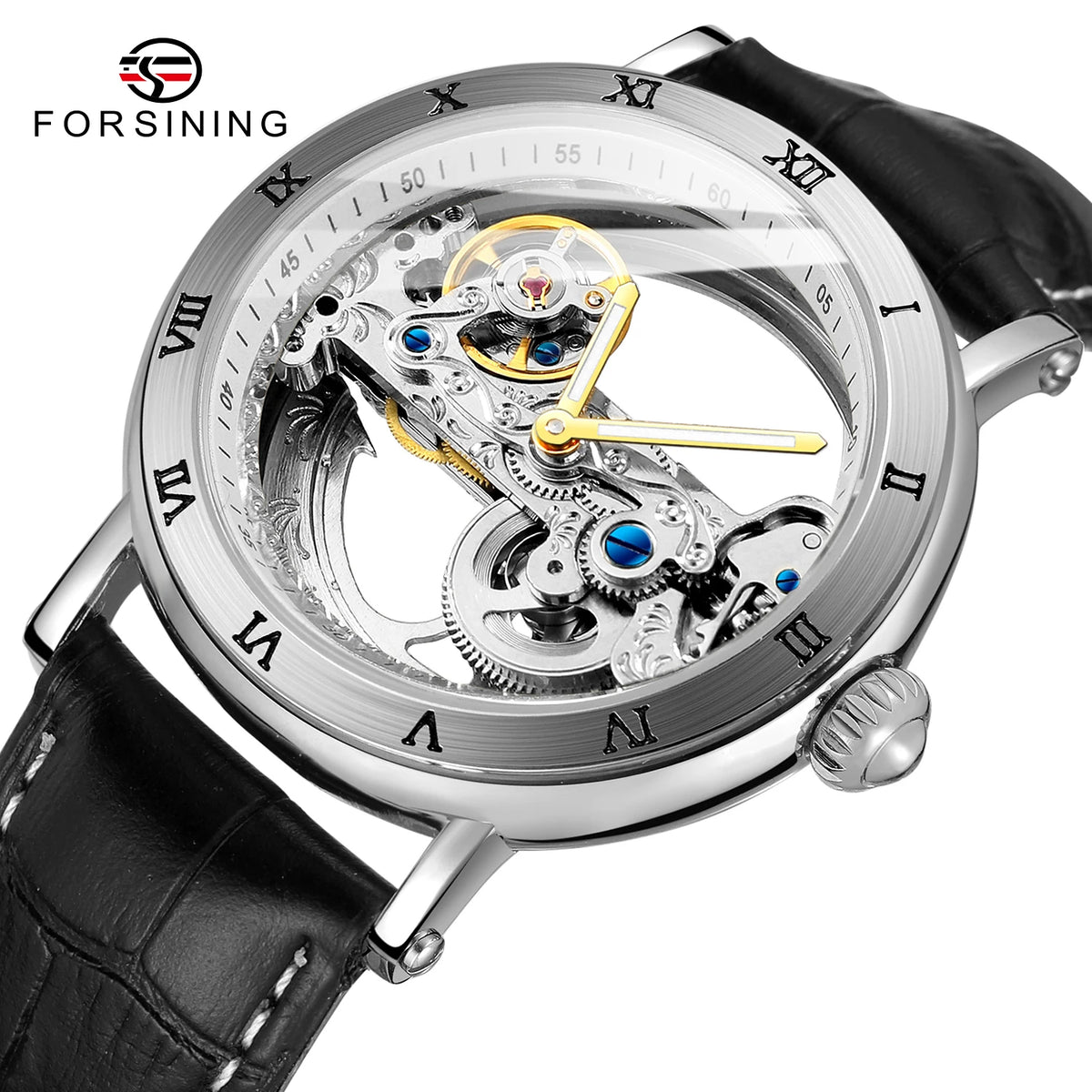2026 Original Luxury Steel Skeleton Tourbillon Automatic Watches Men Leather Mechanical Waterproof Luminous Elegant Wrist Clock