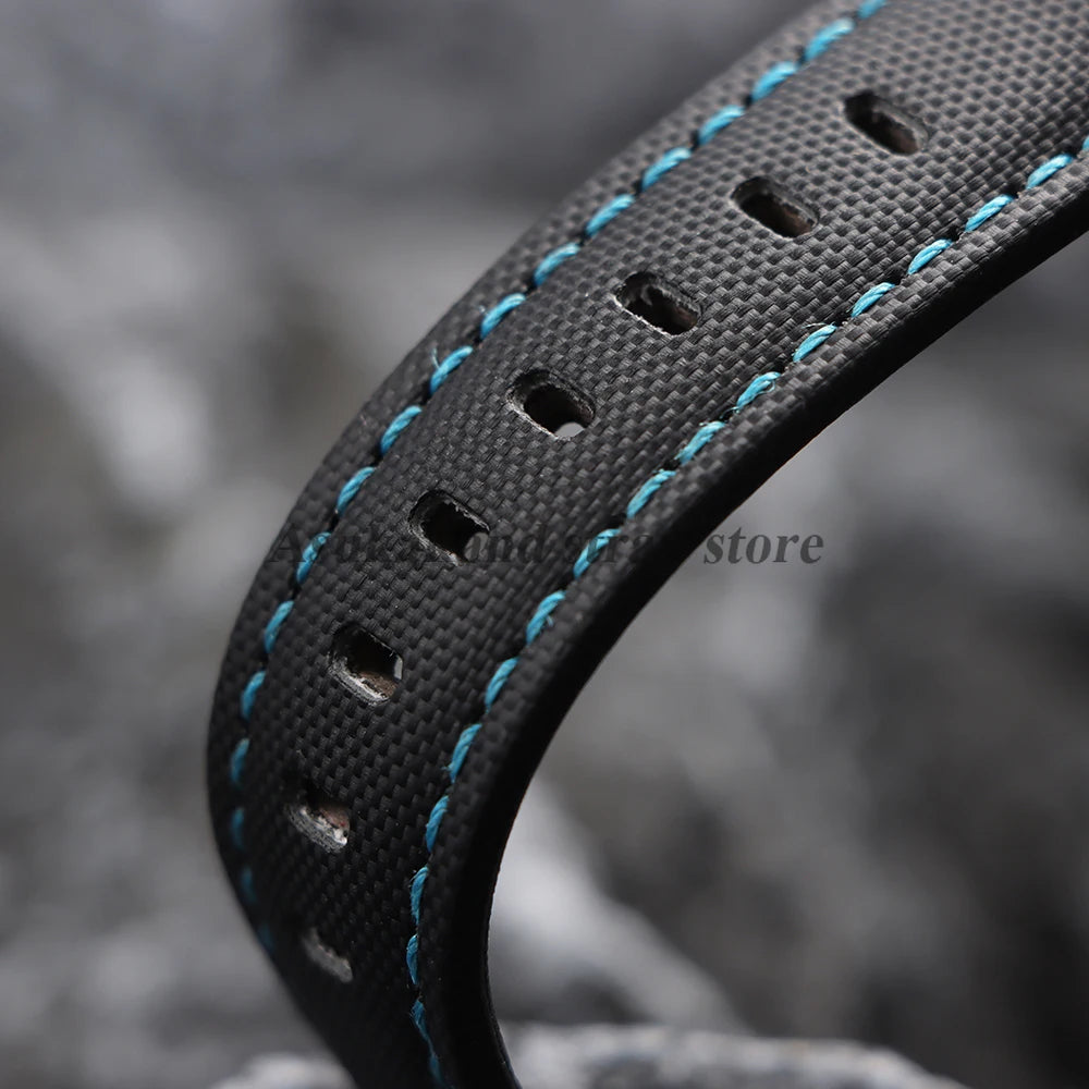 Premium Sailcloth Canvas Watch Strap for Seiko for Panerai for Blancpain 20mm 22mm 24mm Watch Band Black Blue Nylon Men Bracelet