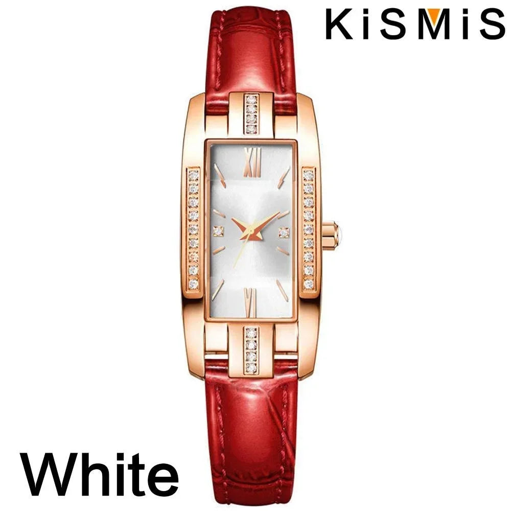 Elegant Women Baroque Rhinestone Quartz Watch Rectangle Analog Wristwatch Fashion Gift for Mom
