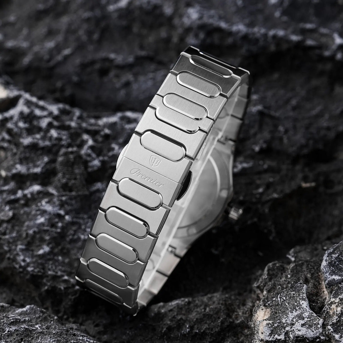 Watchdives Premier WD0016B Square-Block Faceted Dial Original Design Watch VH31 Sweep Second Quartz Movement 39mm Men Watches