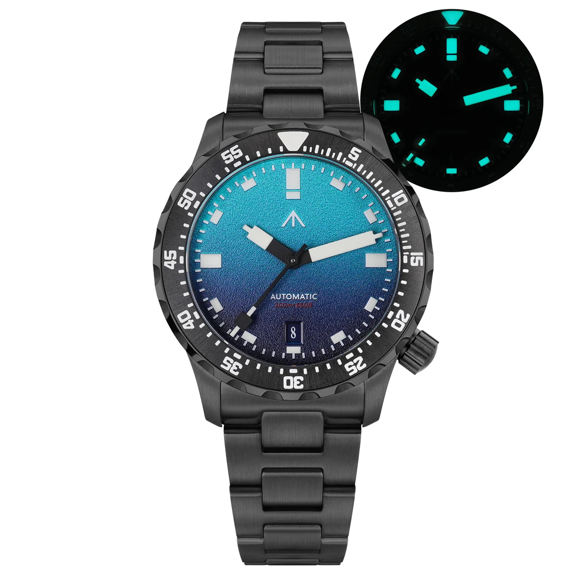 Militado ML20 39Mm Men Automatic Dive Watch Sl3001 Mechanical 200M Waterproof AR Sapphire Luminous Stainless Steel Wristwatch