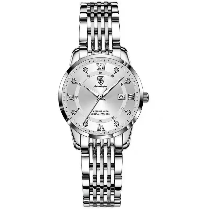 POEDAGAR Casual Wrist Watch For Women Luxury Waterproof Luminous Date Ladies Watch Stainless Steel Quartz Women Watch Gold reloj