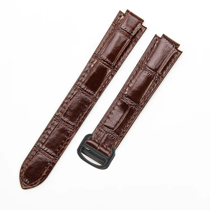 Applicable Cartier Blue Balloon Watch Strap Genuine Leather Unisex Original Folding Buckle Tail Bulge Cowhide Accessories14mm16m