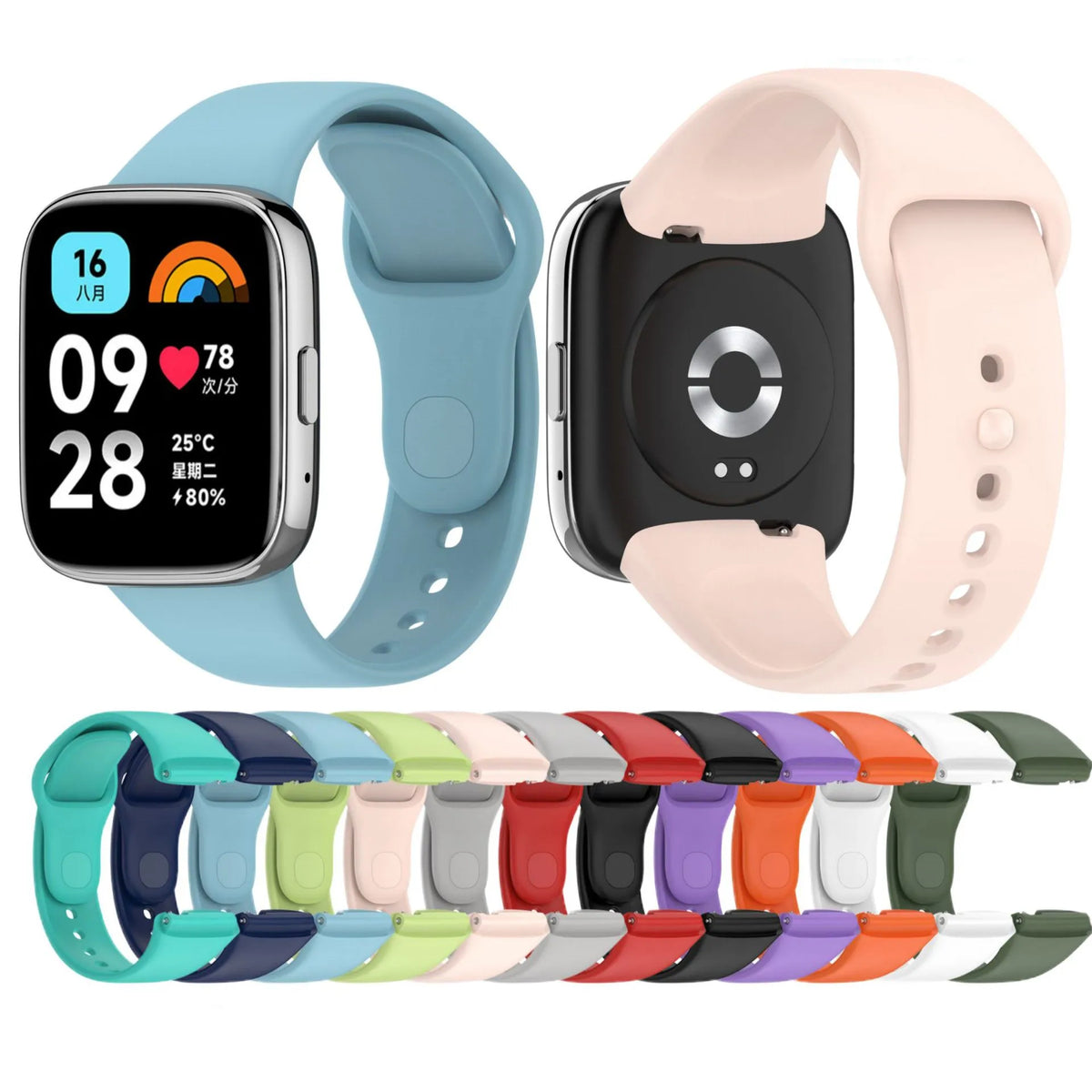 Official Wrist Strap For Xiaomi Redmi Watch 3 Soft Silicone Replacement Bracelet Color Strap For Redmi Watch3 active Wristband
