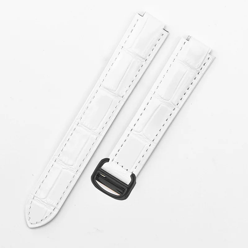 Applicable Cartier Blue Balloon Watch Strap Genuine Leather Unisex Original Folding Buckle Tail Bulge Cowhide Accessories14mm16m