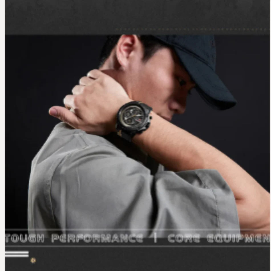 NAVIFORCE Men's Sports 24H Display Date Calendar Waterproof Watch Luminous Genuine Leather Strap Quartz Wristwatch Reloj Hombre