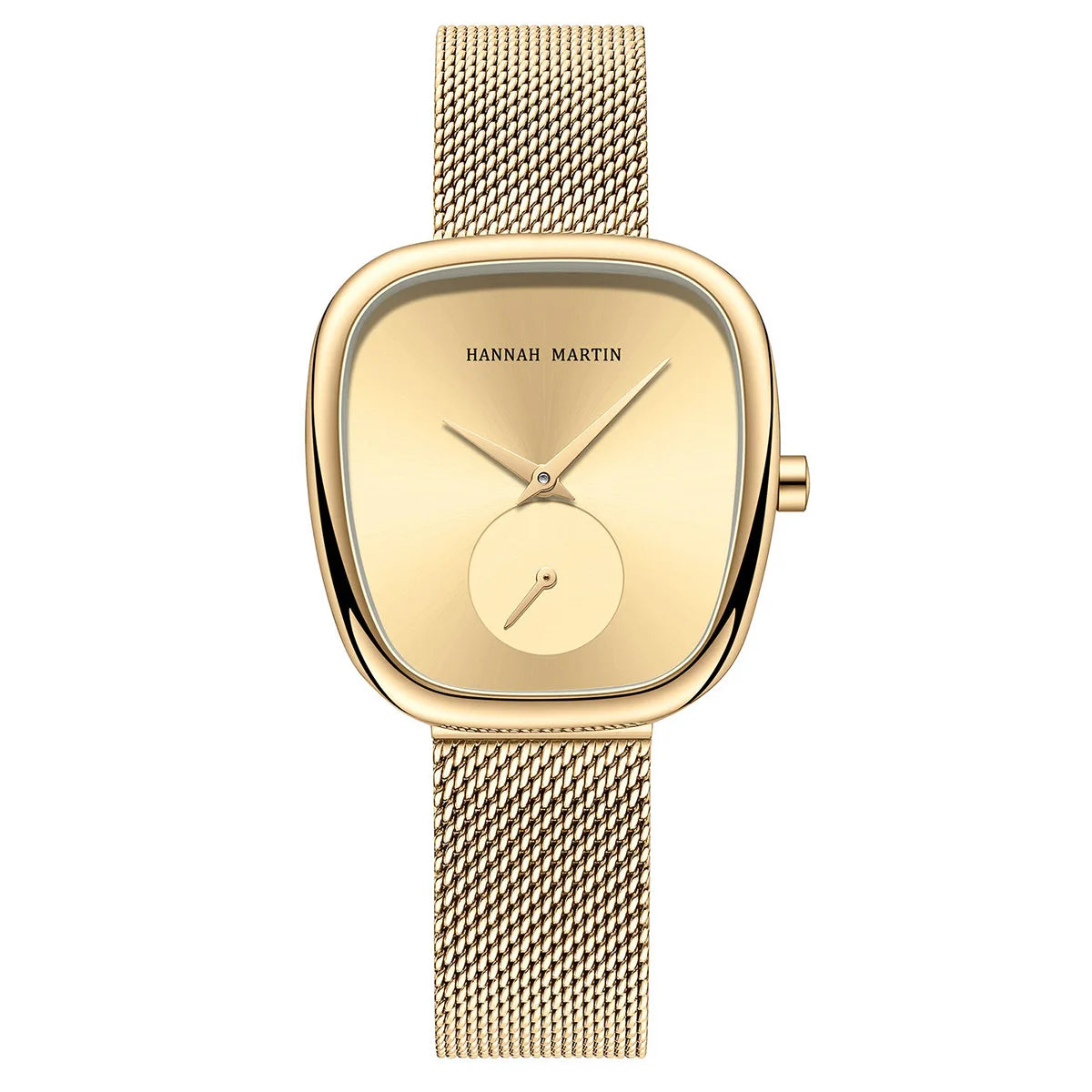 HANNAH MARTIN Brand Original Luxury Women Watch Rose Gold Fashion Stainless Steel Quartz Movement Waterproof Women Dress Watches