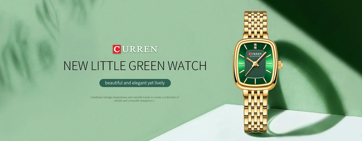 CURREN 9093 Fashion Quartz Women Watch Elegant Square Dial Gold Stainless Steel Strap Waterproof Leisure Ladies Business Watches