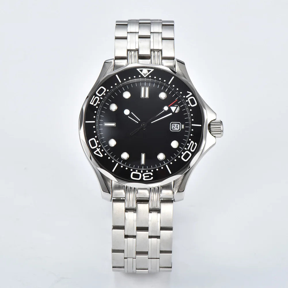 Parnsrpe 2026 New Miyota 8215 Automatic Dive Watch for Men Luxury Sport Green Dial Luminous Hardlex Date Waterproof Bus