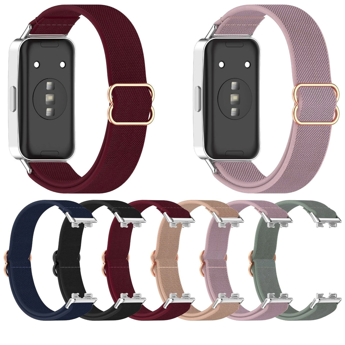 Stretch Nylon Strap Suit for Huawei Watch Band 8/9/10 Adjustable Stretch Nylon Watch Strap