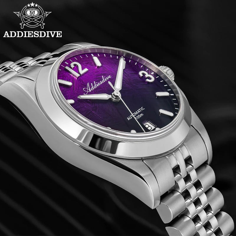 ADDIESDIVE New Watches AD2547 Sapphire 39mm Luxury Men Automatic Wristwatch Japan 8215 Mechanical BGW9 Luminous Waterproof 100m