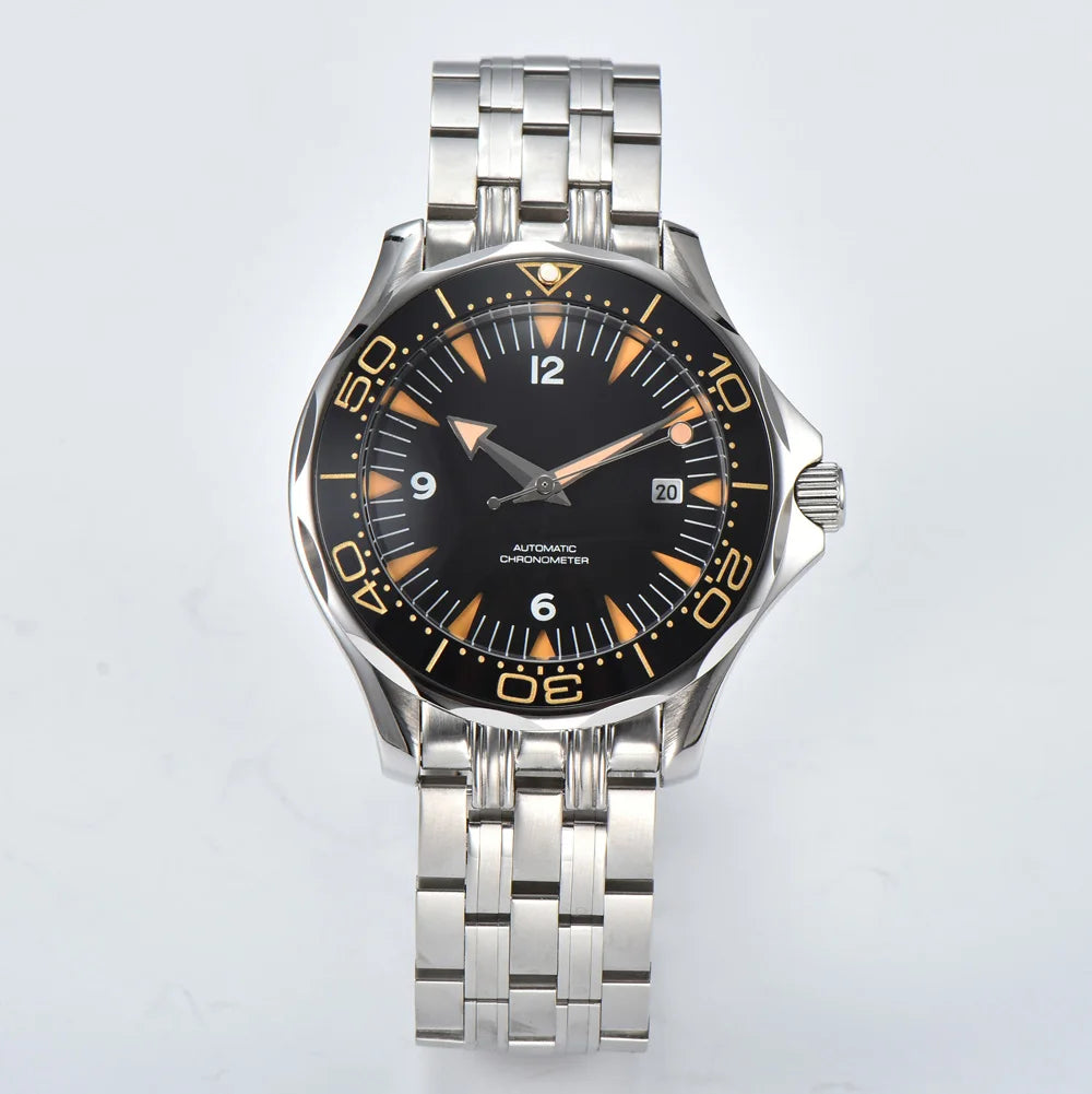 Parnsrpe 2026 New Miyota 8215 Automatic Dive Watch for Men Luxury Sport Green Dial Luminous Hardlex Date Waterproof Bus
