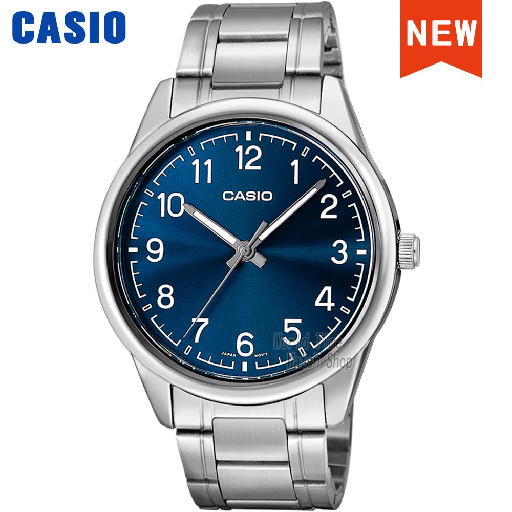 Casio Watch for Men Simple Relogio Waterproof Business Casual Watch MTP-V005D-2B4 Steel Belt Series