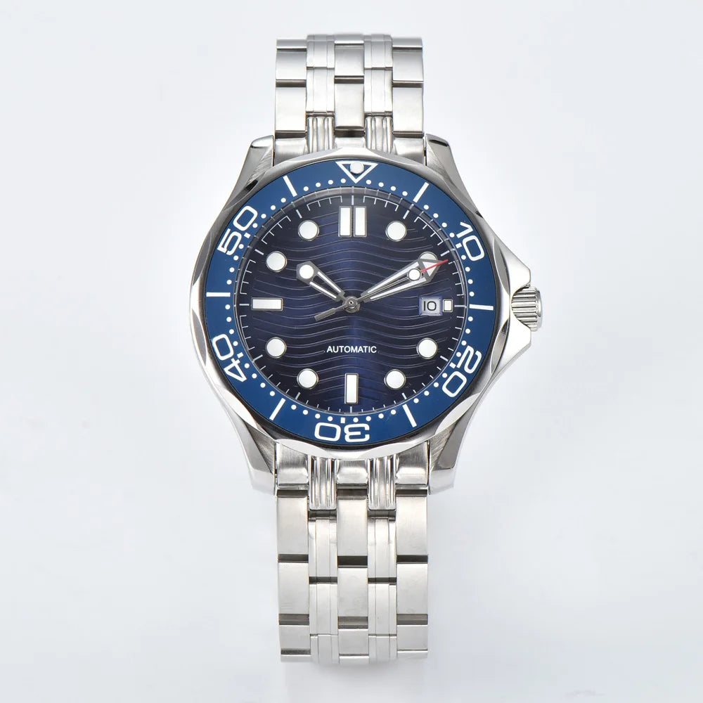 Parnsrpe 2026 New Miyota 8215 Automatic Dive Watch for Men Luxury Sport Green Dial Luminous Hardlex Date Waterproof Bus