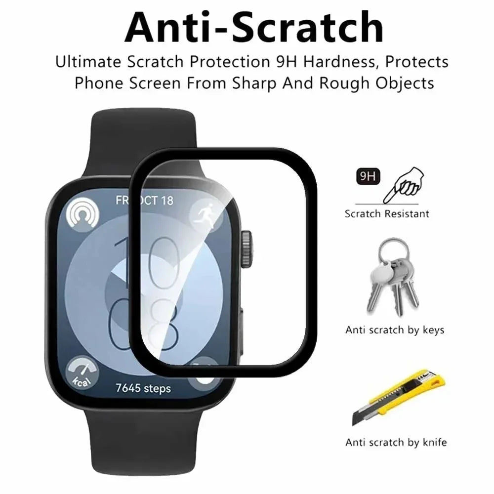 Screen Protector Film for Huawei Watch Fit 3  Full Cover Protective Anti-scratch Soft Film for Huawei Fit3 Smartwatch Protector