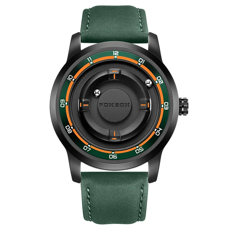 Foxbox 2025 Luxury Watches Men Creative Scrolling Beads Quartz Wristwatches Fashion Waterproof Magnetic Force Mens Watch Reloj