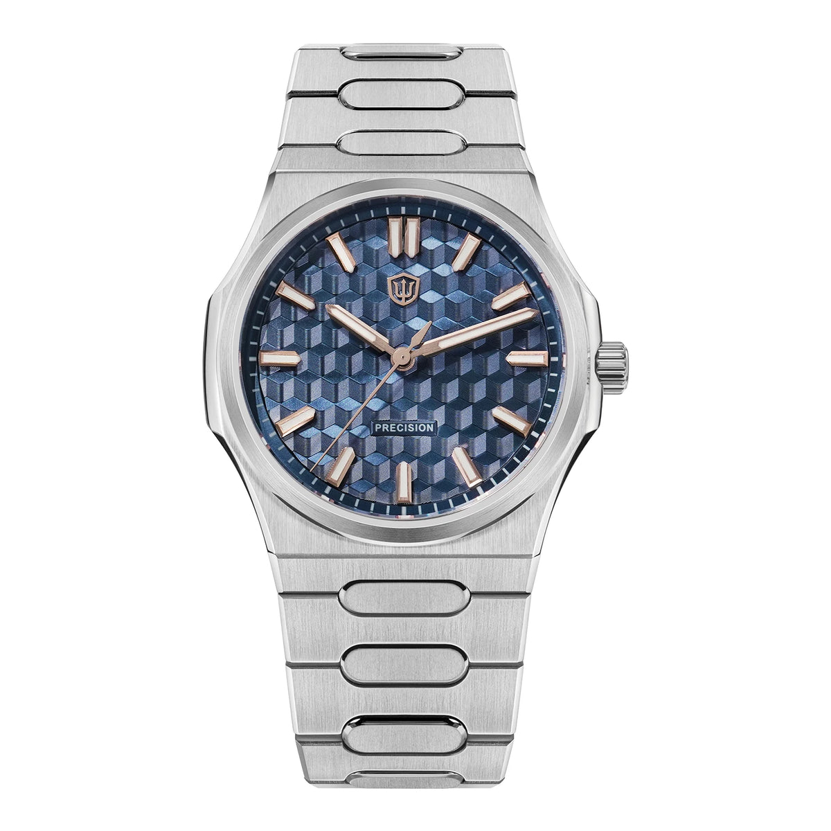 Watchdives Premier WD0016B Square-Block Faceted Dial Original Design Watch VH31 Sweep Second Quartz Movement 39mm Men Watches