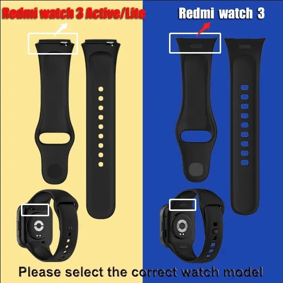 Official Wrist Strap For Xiaomi Redmi Watch 3 Soft Silicone Replacement Bracelet Color Strap For Redmi Watch3 active Wristband