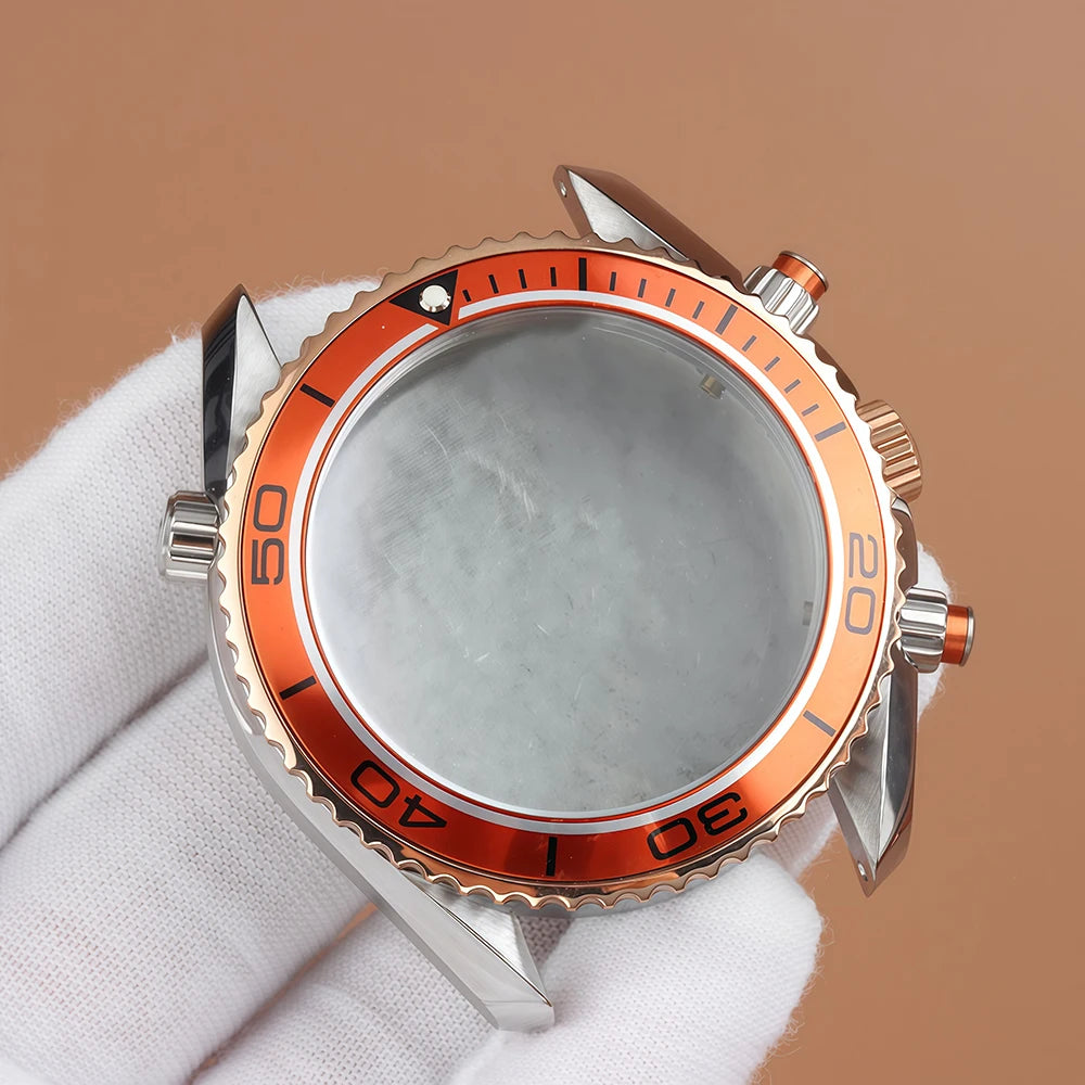 Chronograph VK63 Dial 45.5mm Dial For Seamaster 600 Waterproof Watch Case For Seiko VK63 VK64 Quartz Movement 33mm Dial 5 hands
