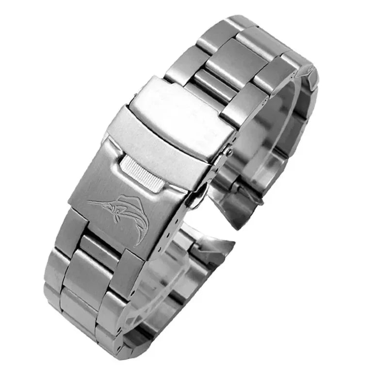 3 Styles 22mm Diving Steel Metal Strap For Casio Duro Mdv107-1A MDV106-1A Watch Wristband Bracelet Watchband Replacement Parts