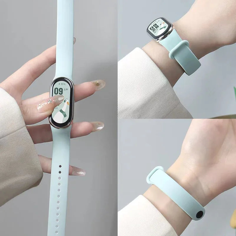 Watch Strap For Xiaomi Mi Band 7 6 5 4 3 Wristband Silicone Bracelet Wrist Straps MiBand 3/4 band5 band6 Smartwatch Accessories