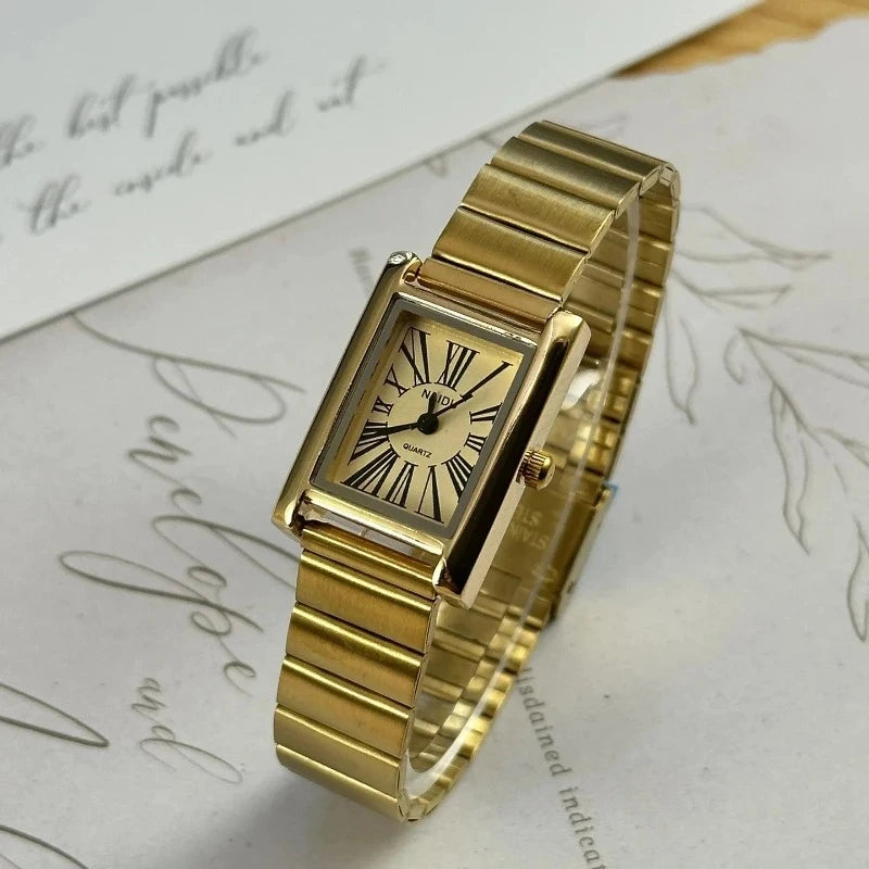 Fashion Brand Roman Dial Women Quartz Watch Simple Leather Strap Wristwatches Girl Gifts Ladies Watches Reloj Mujer Dropshipping