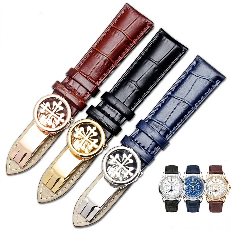 Crocodile Pattern Watchband for Patek Grenade 5167Ax Butterfly Buckle Men and Women 19/20mm 22mm 24mm leather strap