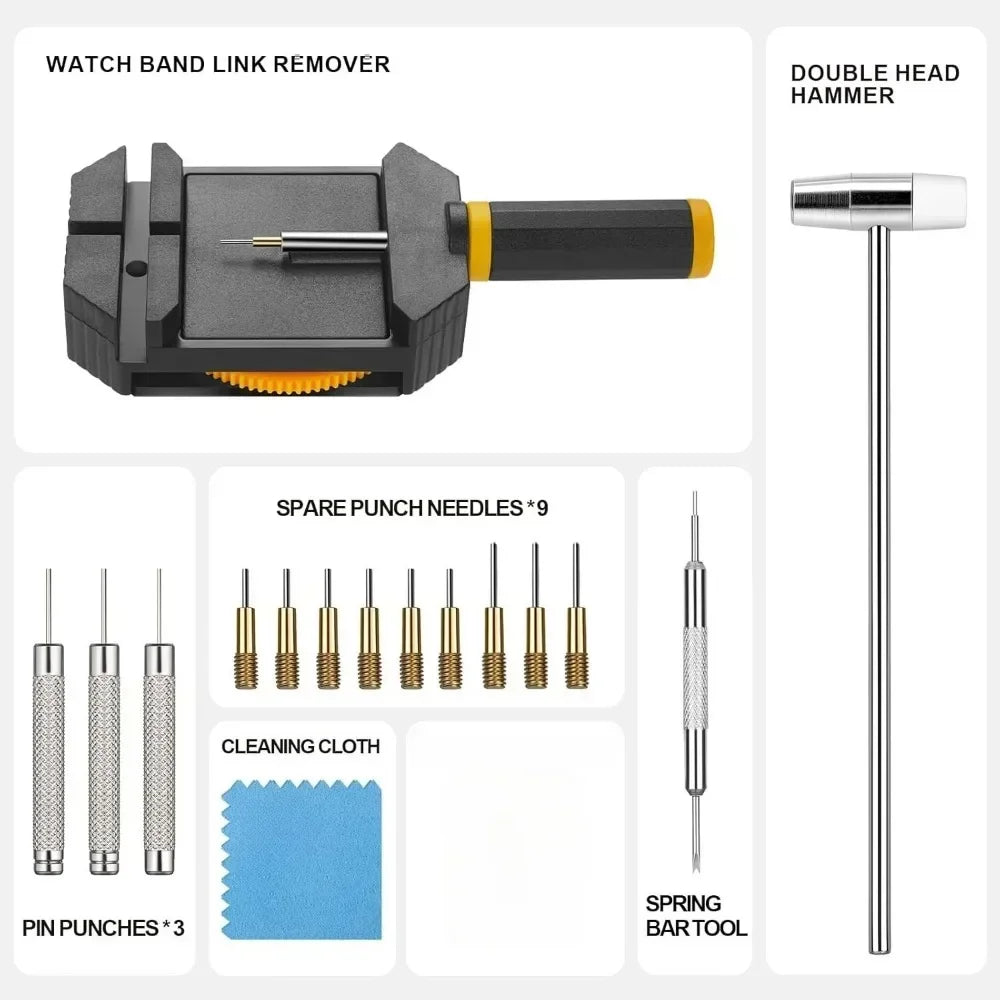 NEW Watch Link Removal Kit Resizing Tool for Bracelet Adjustment&Replacement,Pin Remover for Sizing Strap Watch Adjuster