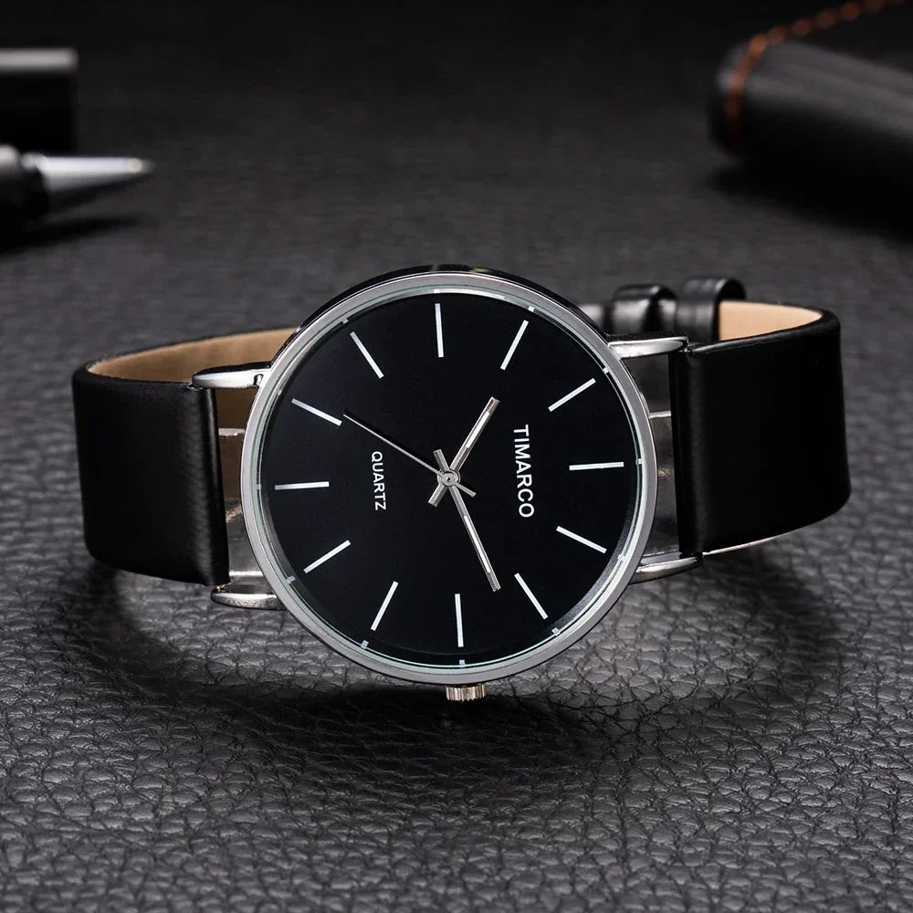 Simple Women's Watches Fashion Leather Slim Strap Wristwatch Ladies Quartz Watch Round Dial Clock Gift Relojes Para Mujer