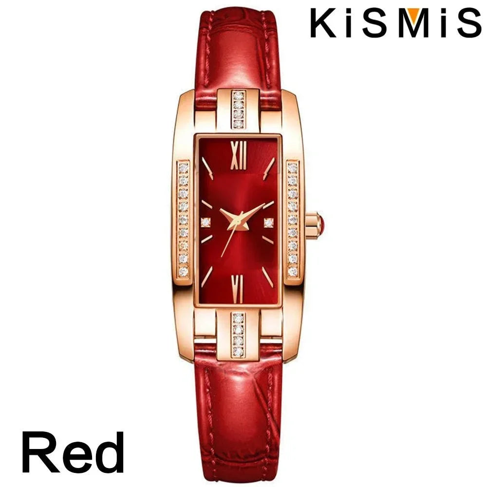 Elegant Women Baroque Rhinestone Quartz Watch Rectangle Analog Wristwatch Fashion Gift for Mom