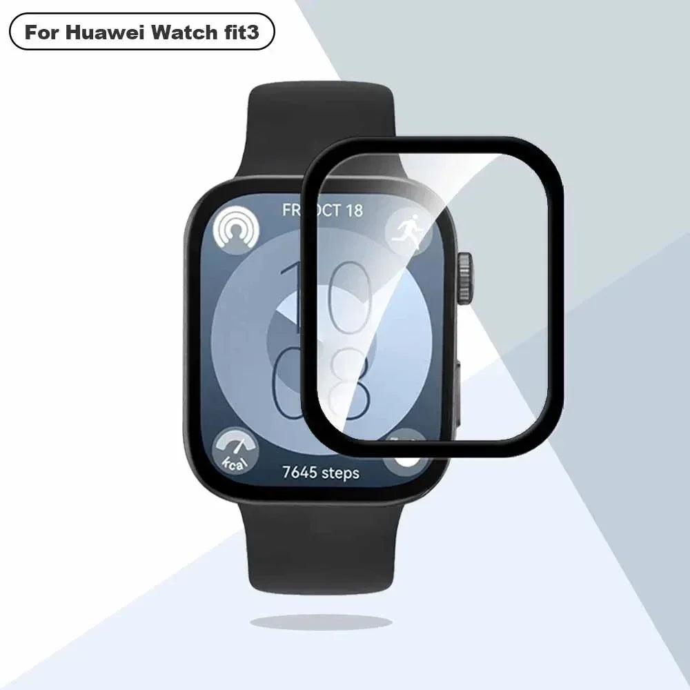 Screen Protector Film for Huawei Watch Fit 3  Full Cover Protective Anti-scratch Soft Film for Huawei Fit3 Smartwatch Protector