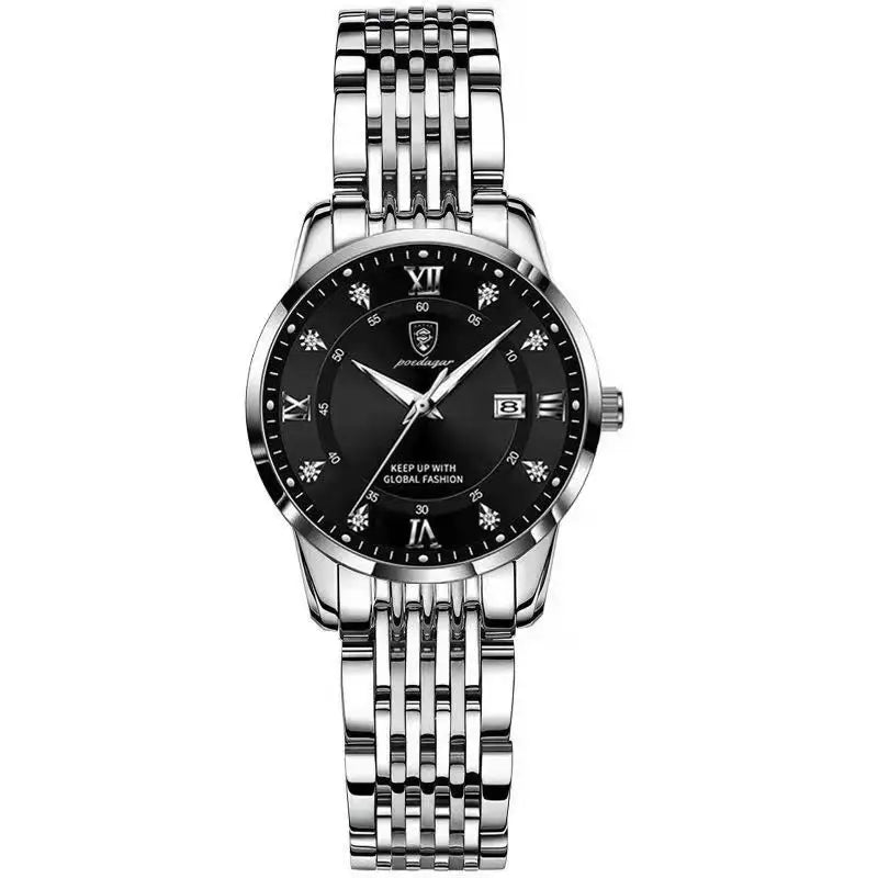 POEDAGAR Casual Wrist Watch For Women Luxury Waterproof Luminous Date Ladies Watch Stainless Steel Quartz Women Watch Gold reloj