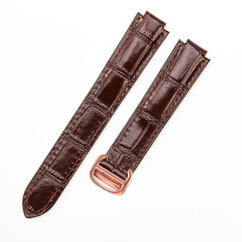 Applicable Cartier Blue Balloon Watch Strap Genuine Leather Unisex Original Folding Buckle Tail Bulge Cowhide Accessories14mm16m